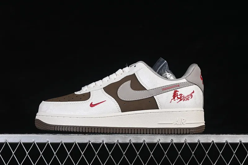 All categories Nk Air Force 1 Air Force series Nk Air Force 1 Low Air Force low-top Nike Air Force 1'07 Low Year of the Horse limited edition White and green Chinese style Air Force 1 low-top casual sneakers DW8806-008